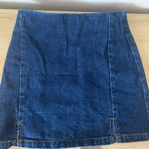 Jean mini skirt